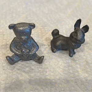 Vtg Miniature Pewter Figurines - Collectibles
